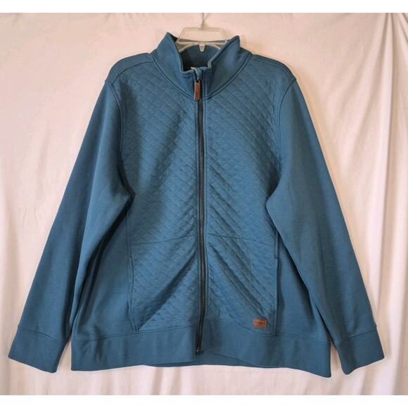 L.L.BEAN Womens Quilted *IN Deep Turquoise* Full Zip Up Jacket 2X Plus - Picture 4 of 12